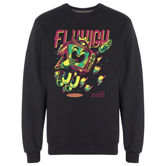 Fly High Television Sweatshirt Men -Image by Shutterstock, Male x-Large