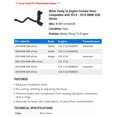thumbnail image 2 of Water Pump To Engine Coolant Hose - Compatible with 2013 - 2016 BMW 328i xDrive 2014 2015, 2 of 2