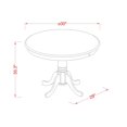 thumbnail image 4 of Table de Comptoir Ronde en Lin Blanc, 4 of 4