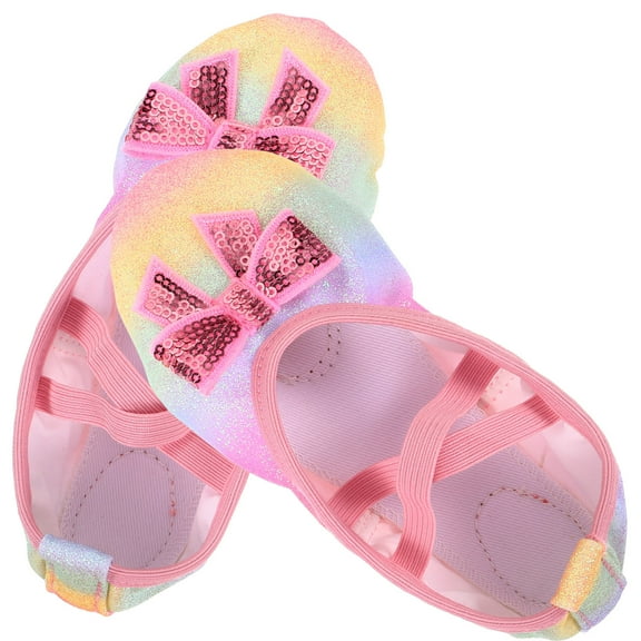 OUNONA 1 Pair Breathable Pink Ballet Shoes for Toddler Girls with Non Slip