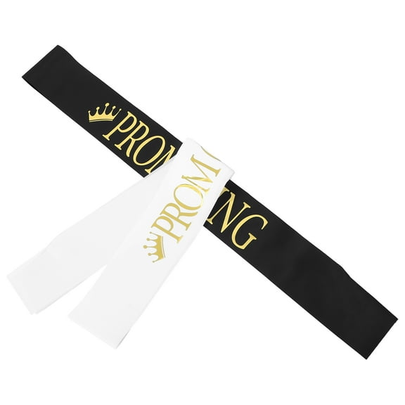 LULULION 2pcs Graduation Clothes Decor with Assorted Color Sash for Prom King and Queen Fabric Highlights