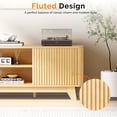 thumbnail image 4 of Zimtown Mid-Century TV Stand with 2 Wave-Shaped Doors, 58.6" Entertainment Center for up to 65" TVs for Living Room, Home, Light Oak, 4 of 7
