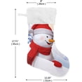 thumbnail image 3 of SKYSONIC Christmas Stockings 2PCS,Christmas Cute Snowman Big Xmas Stockings Gift Decorations and Party Supplies,Used for Fireplace Decoration Socks Christmas Tree Decoration, 3 of 7