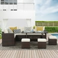 thumbnail image 2 of Superjoe 7 Pcs Outdoor Conversation Set All Weather Wicker Sectional Sofa Set Dining Table Chair and Ottoman,Steel Frame,Ivory, 2 of 8