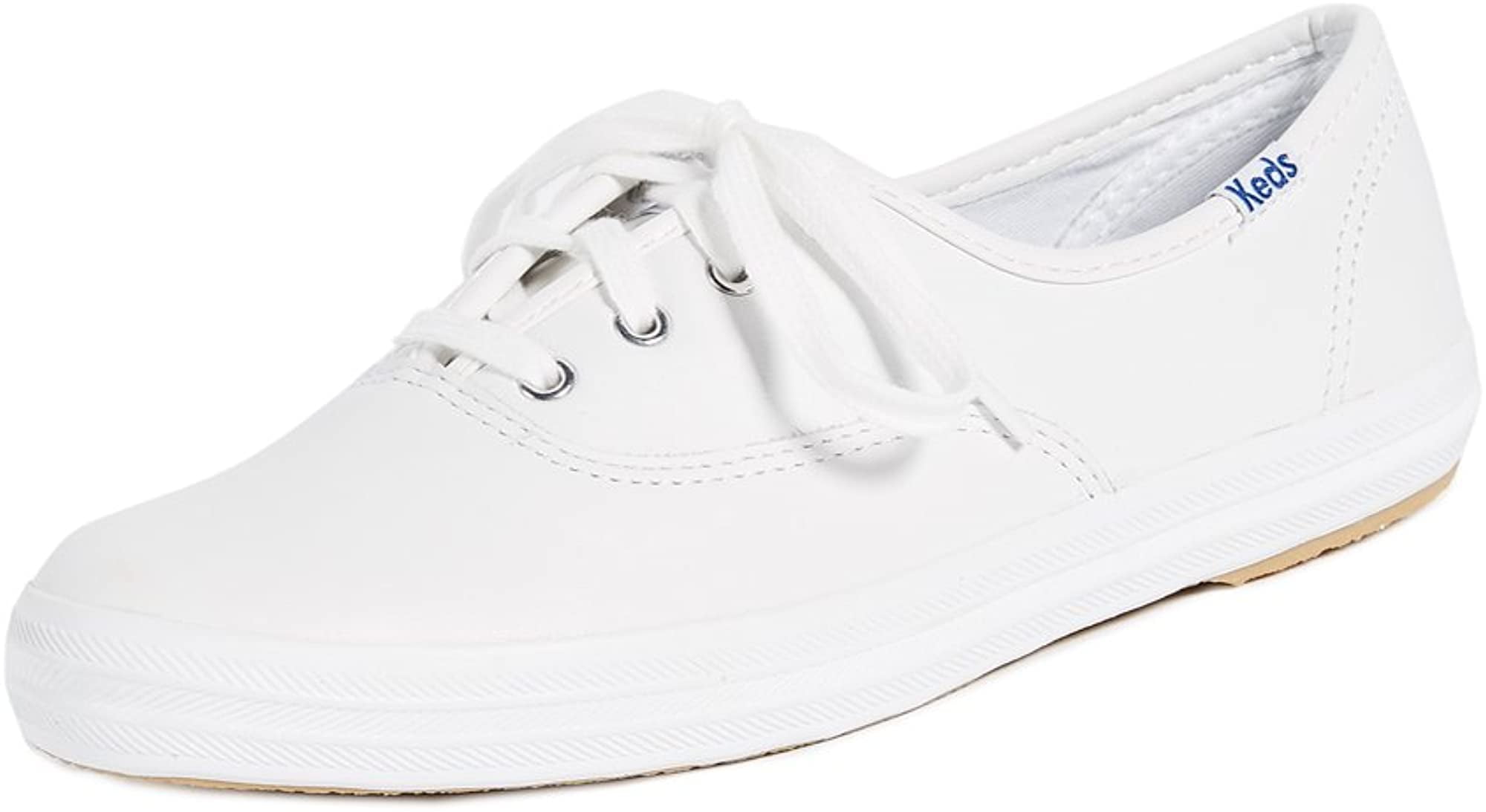 white lace up keds