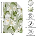 thumbnail image 3 of Dreamtimes Soft Absorbent Reusable Kitchen Towels, Set of 1|28x18 in, Lily Flowers Dining Kitchen Living Room Tea Towels Dish Towels Decorative Towels, 3 of 7
