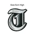 thumbnail image 1 of Gothic Letters Embroidery Iron On Patches Color Optional Alphabet Appliques For Clothing Decor, 1 of 6
