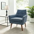 thumbnail image 2 of Linon Ava Tweed Chair, Button Tufted Back, 18.25 inch Seat Height, Blue, 2 of 9