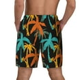 thumbnail image 4 of Haiem Palm Trees Mens Swim Trunks with Compression Liner 2 in 1 Swimming Shorts Stretch Swimwear Quick Dry,Board Shorts-Small, 4 of 9