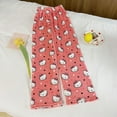 thumbnail image 5 of Womens Pyjamas Flannel Trousers, Anime Cartoon Casual Trousers Autumn Winter, Cozy, Warm, Loungewear, Sleepwear, Elastic Waist, 5 of 8