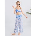thumbnail image 4 of 3Pcs Teens Girl Summer Adjustable Strap Bikini Swimsuit Set Tropical Floral Bathing Suit Swimwear With Mesh Pant 9-16Y, 4 of 8