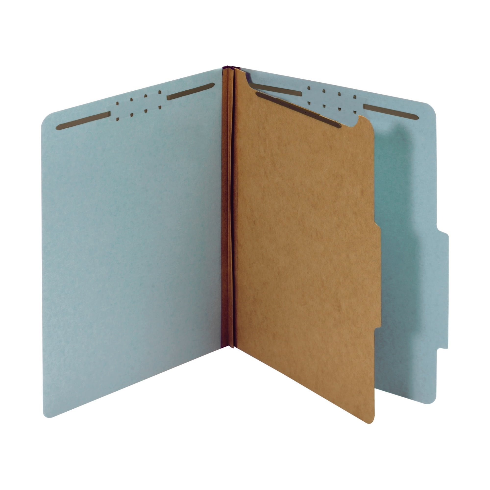 Office Depot Classification Folders, 1 3/4in. Expansion, Letter Size, 1 Divider, 60% Recycled, Blue, Pack Of 5, OM01731