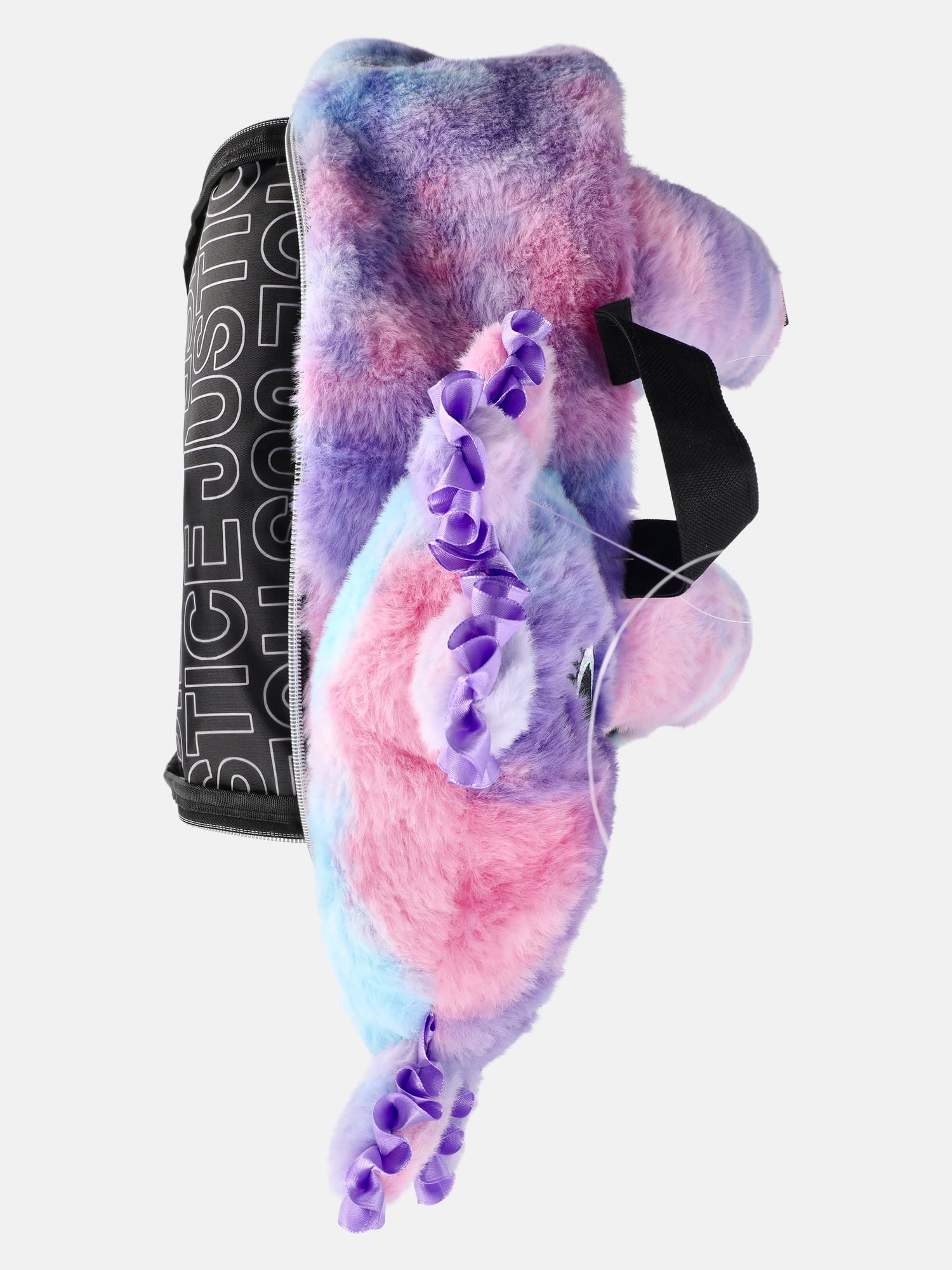 Justice Girls 17" Bubbles The Axolotl Sequined Plush Critter Backpack, Rainbow Ombre