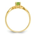 thumbnail image 6 of 10K Yellow Gold Polished Geniune Peridot Birthstone Ring Size 7, 6 of 6