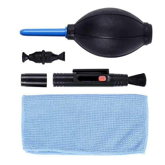 3 in 1 Camera Cleaning Kit Suit Dust Cleaner Brush Air Blower Wipes Clean Cloth
