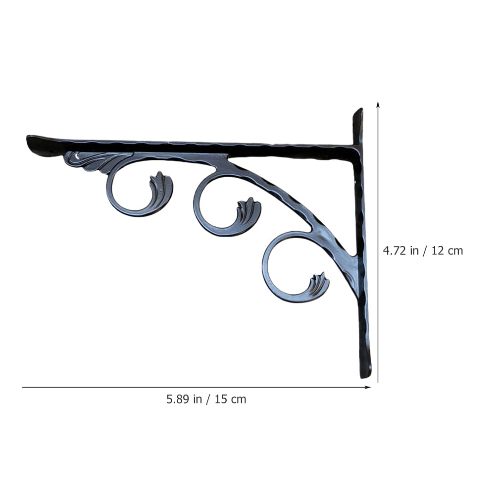 WHAMVOX  Heavy Duty Floating Shelf Bracket Wall Shelving Commercial Black