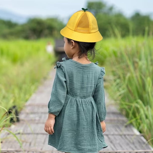 Sombrero de playa para el sol, protección solar informal de Panamá, bonito sombrero pequeño portátil amarillo, gorra de pescador, sombrero de verano p 58cm