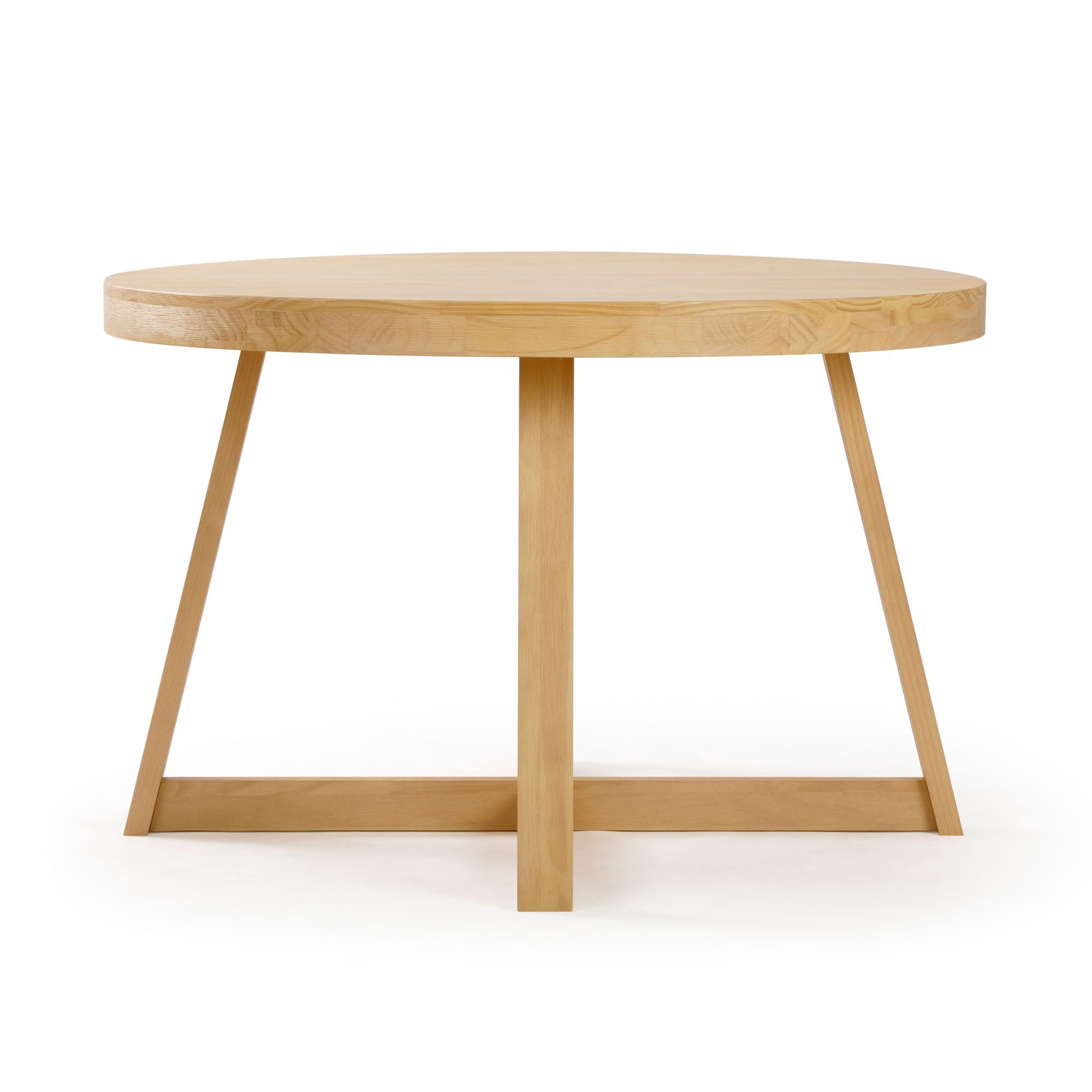 Plank+Beam Round Dining Table, 47" Solid Wood Kitchen Table, Farmhouse Table for 4