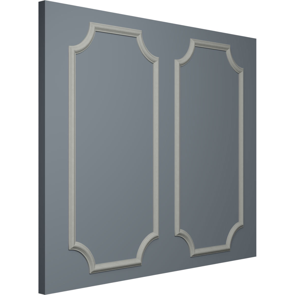 Ekena Millwork 24"W x 48"H Ashford Smooth Panel Moulding Kit (Double Panel)