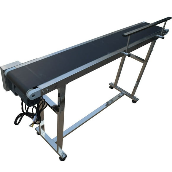 PVC Belt Conveyor Single Guardrail Conveyor 59inch Length 7.8inch Width 110V