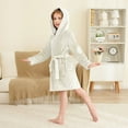 thumbnail image 4 of FORMRS Niños Bathrobe Unisex Hooded Robe Soft Plush Pajamas Sleepwear, Size 2-3T, Sunshine, 4 of 7