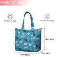 thumbnail image 4 of Cartoon Dogs Blue Background Travel Tote Bags for Women Carry On,Large Weekender Bags for Women Travel,Multi Functional Duffle Bag for Work,Shopping,Sports, 4 of 5