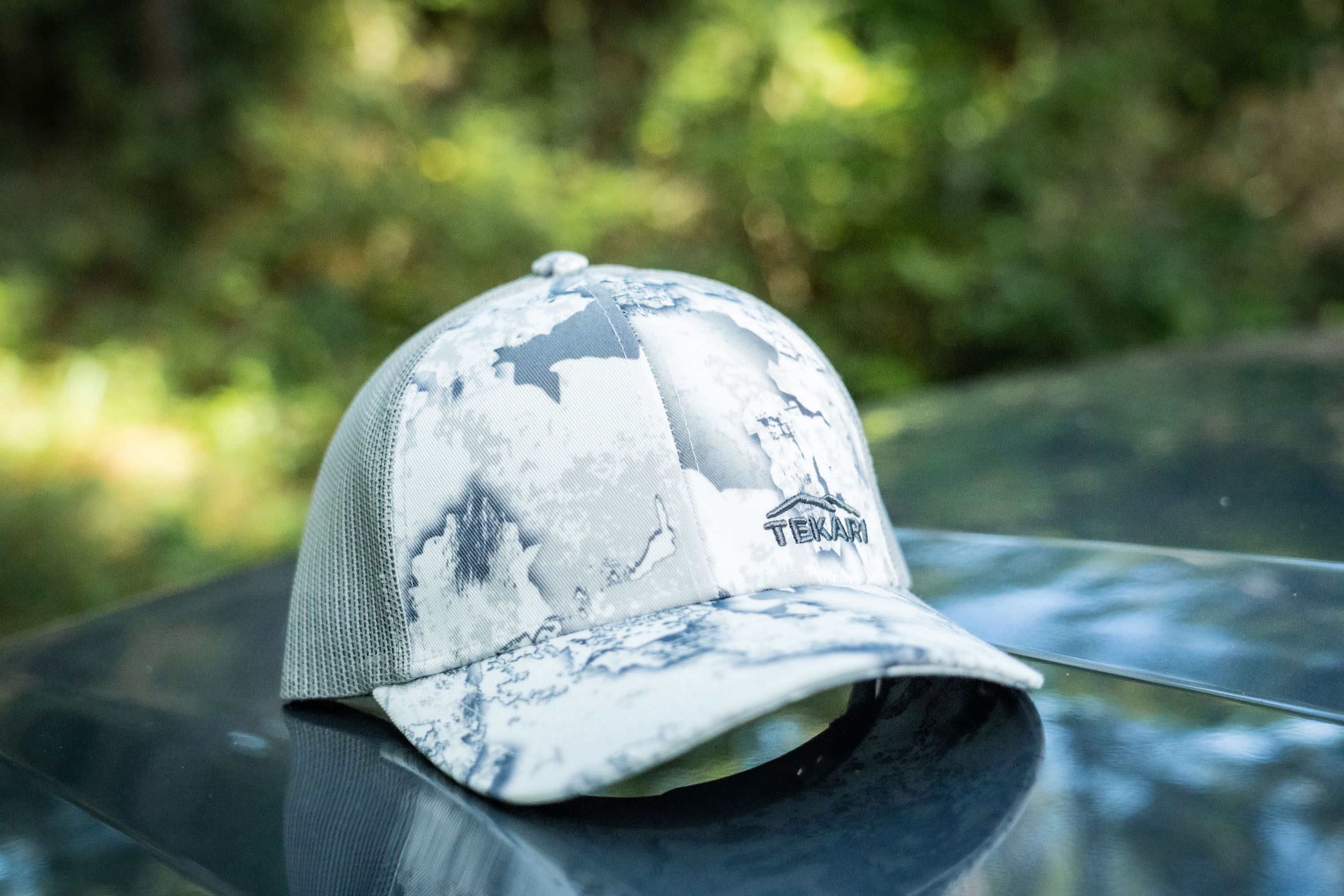 6 Panel XRC Snow Camo Mesh Back Curved Bill, OSFM