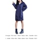 thumbnail image 3 of Inteprter Chubasquero impermeable y ligero para mujer, con capucha, para exteriores, senderismo, chaqueta larga, Poncho Paraguas de lluvia Azul profundo METRO Inteprter JJ13982-04, 3 of 4