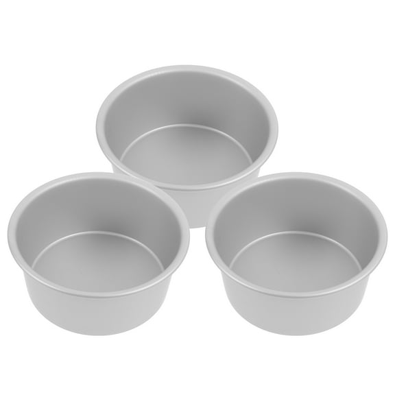 WRITWAA Set of 3 Aluminum Round Cake Pans Plated Baking Tins for Home and Professional Baking