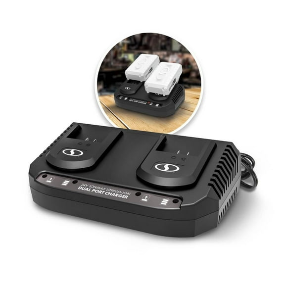 Snow Joe + Sun Joe 24V iON+ Dual Port Quick Charge Docking Station