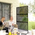thumbnail image 2 of Outsunny Outdoor Privacy Screen, Freestanding Outdoor Divider, Black, 2 of 10