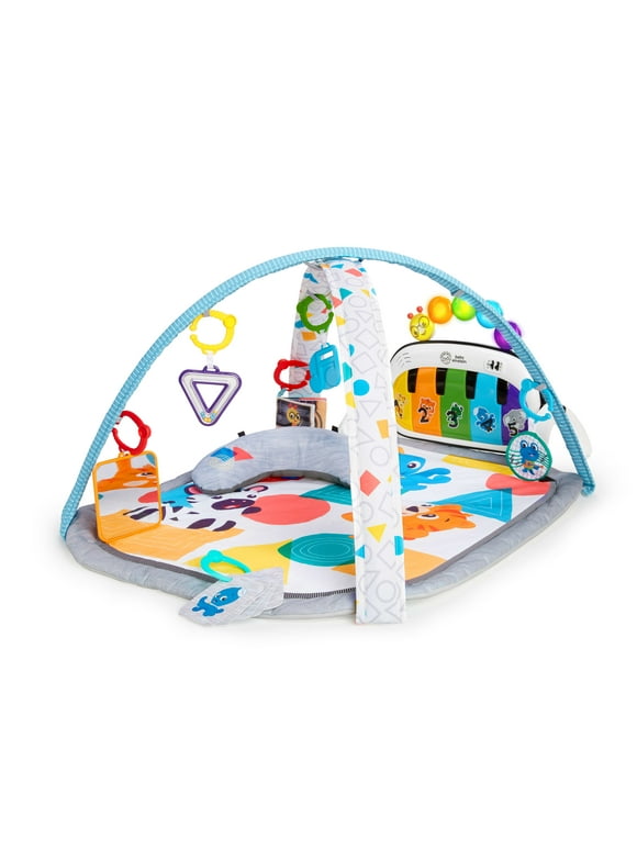 Baby Einstein Kickin' Tunes 4-in-1 Baby Activity Gym & Tummy Time Play Mat with Piano, 0-36 Months, Multicolor