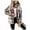 Brown#A, variant on Women's Casual Fashion Flannel Jacket Button Down Plaid Color Matching Pocket Plus Fleece Shacket Lapel Collar Loose Coat Shirt Fall Jacket Shackets Brown M
