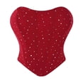 thumbnail image 2 of Women's Shapewear Breathable Mesh Elastic Bustier Top Shapewear Camisole Weight Loss Helper Brick Red L, 2 of 3