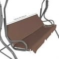 thumbnail image 5 of Patio 3 Seat Swing Cover Set,Seat Top Cover+ Swing Cushion Cover, Courtyard Swing Chair Seat Pads Cover Replacement Outdoor Sunscreen Protection Cover (Brown), 5 of 9