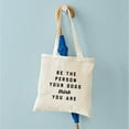 thumbnail image 4 of CafePress - Be The Person Your Dogs Think You Are Tote Bag - Unisex Canvas Tote Bag, Beige, 1-Piece, 4 of 6