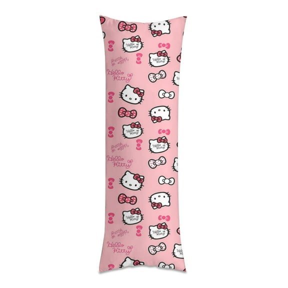 Hello Kitty Anime Body Pillow Cover Ultra Soft Microfiber Pillowcases with Hidden Zipper Closure 16x48inch