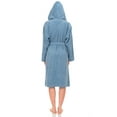 thumbnail image 2 of TowelSelections Womens Robe, Premium Cotton Hooded Bathrobe for Women, Soft Terry Cloth Robes for Women Large Blue, 2 of 6