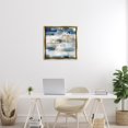 thumbnail image 3 of Stupell Industries Contemporary Neutrals & Blue Abstraction Gold Floating Frame Canvas Art, 25 x 25, by Charity Henderson, 3 of 7
