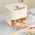 thumbnail image 1 of Tong Tray With Lid And Ice Storage 52 Ice Cubes And Release Ice Drawer Style Portable Ice Maker With Container For Home Camping, 1 of 6