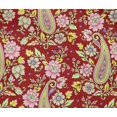 thumbnail image 5 of oneOone Cotton Flex Red Fabric Paisleys Sewing Material Print Fabric By The Yard 40 Inch Wide, 5 of 5