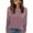 Pink_#19, variant on Nokdvo Women's Sweatshirt Fall Winter Plaid Round Neck Pullover Long Sleeve Casual Loose Fitting T Shirts,Black L