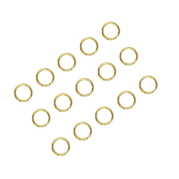 Toyvian 200pcs Spring Bag Buckle Golden Circle Clips Rings for DIY Projects and Crafts