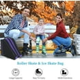 thumbnail image 2 of Bxaolu Roller Skate Bag, Breathable Ice Skate Bags with Adjustable Shoulder Strap, Oxford Cloth Skating Shoes Storage Bag for Women Men, Roller Skate Accessories, Blue, 2 of 9