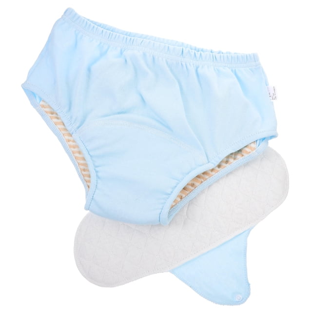 HONMEET Comfortable Blue Cotton Incontinence Underwear for Adults with Washable Design