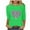 Green, variant on Shirts for Women Loose Crewneck Heart Print Outfits Basic Baggy Long Sleeve Pullover Tops Lovers' clothes