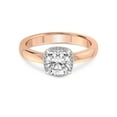 thumbnail image 3 of 3 Carat IGI Certified Cushion Shape Lab Grown Diamond Engagement Ring | 14K Rose Gold | Anna Hidden Accents Halo Lab Diamond Ring | FG-VS1-VS2 Quality Friendly Diamonds, 3 of 5
