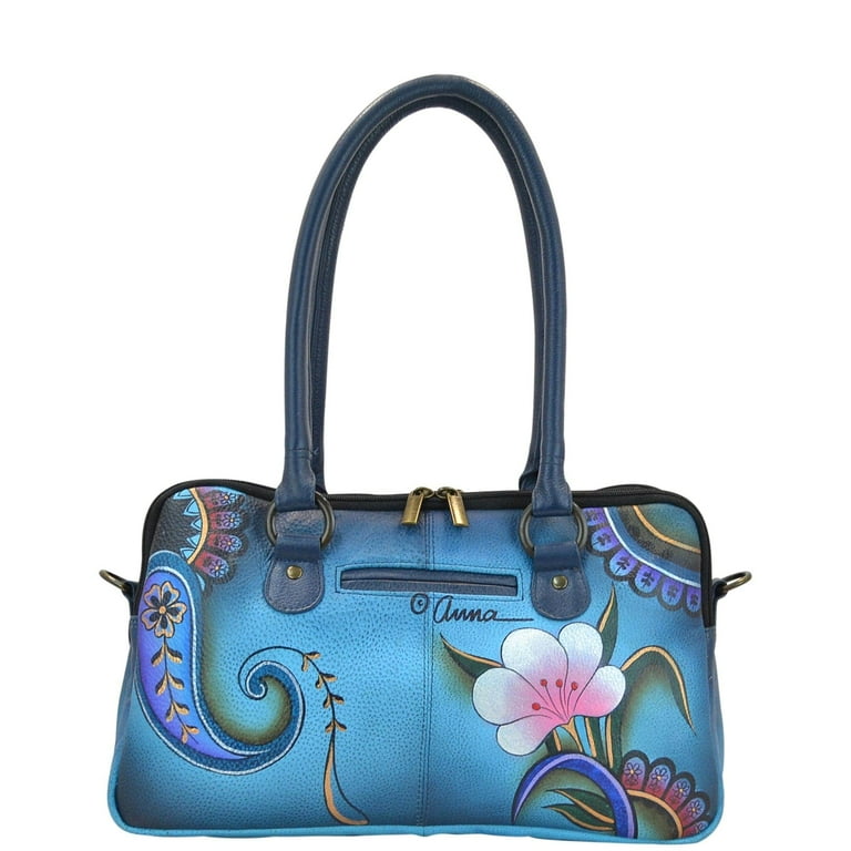 ANNA by Anuschka Women's Genuine Leather Hand-Painted Satchel