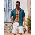 thumbnail image 3 of COOFANDY Casual Beach Summer Shirt Lightweight Short Sleeve Button Down Shirts Regular Fit Textured Shirts, 3 of 7