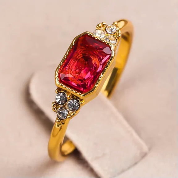 HOOUN Fashion Women Cubic Zircon 925 Silver Filled Rings Wedding Jewelry Gift Sz 6-10-Style 3-9